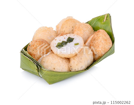 Thai coconut pancake (kanom krok) on white background Thai coconut pancake (kanom krok) on white background 115002262