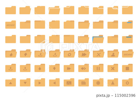 desktop interface window with folders isolated simple ui vector flat illustration desktop interface window with folders isolated simple ui vector flat illustration 115002396
