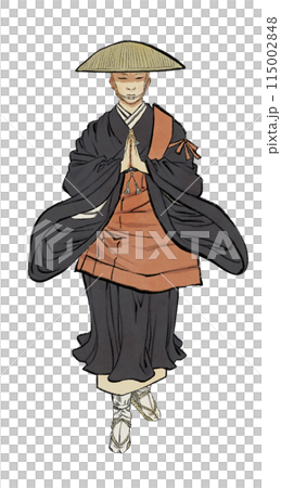 合掌する僧侶 合掌する僧侶 115002848