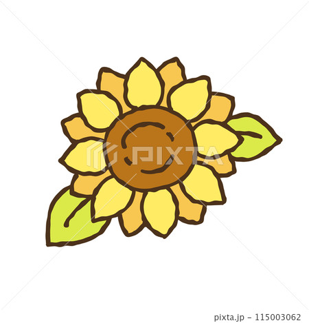 ひまわりの花のイラスト 115003062
