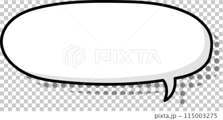 Black and white color Pop art polka dots halftone speech bubble balloon icon sticker memo keyword planner text box banner, flat png transparent element design 115003275