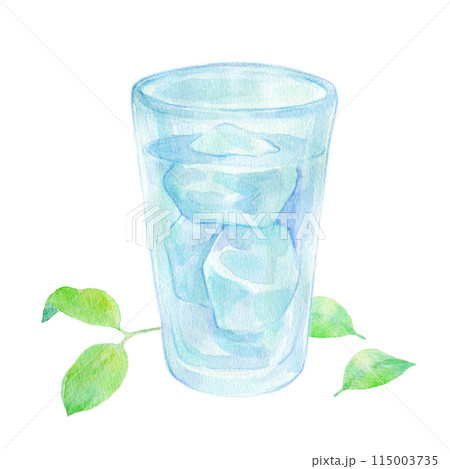 冷たい炭酸水　水彩イラスト 115003735