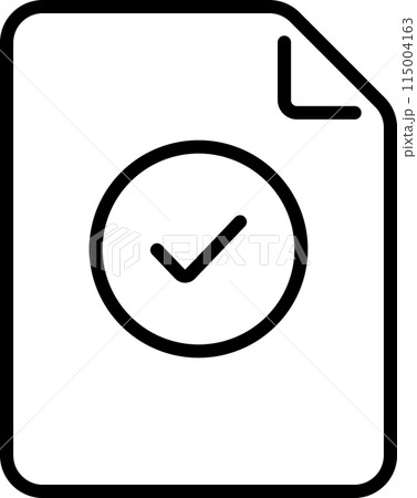 検証を表す書類のアイコン 検証を表す書類のアイコン 115004163