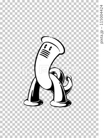 絡まったキャラクター モノクロ 絡まったキャラクター モノクロ 115004424