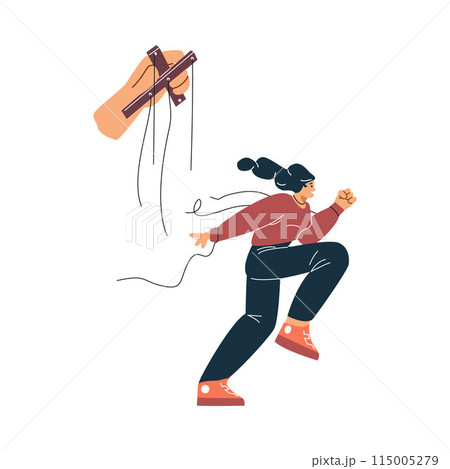 Vector graphics liberation: the hands of a female puppet, breaking out of control Vector graphics liberation: the hands of a female puppet, breaking out of control 115005279