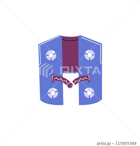 Vector icon with sensors for playing laser tag in a flat style on a white background Vector icon with sensors for playing laser tag in a flat style on a white background 115005368