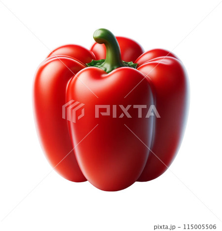 sweet pepper isolated on white background sweet pepper isolated on white background 115005506