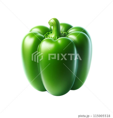 green pepper isolated on white background green pepper isolated on white background 115005518