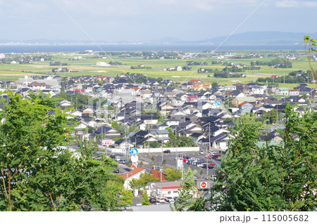 高台から眺めた平田市内の街並み 115005682