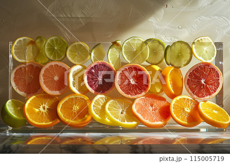 citrus fruits in plastic box citrus fruits in plastic box 115005719