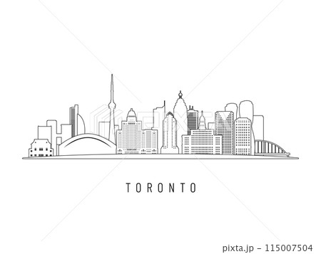Detailed Toronto skyline vector illustration. Detailed Toronto skyline vector illustration. 115007504