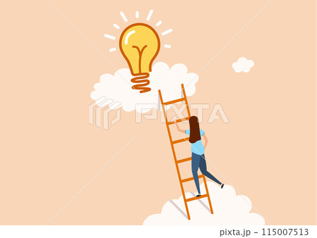 inspiration, idea and creativity. Woman. cloud. Vector illustration inspiration, idea and creativity. Woman. cloud. Vector illustration 115007513