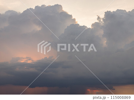 Dramatic clouds in Beautiful sky background before sunset. 115008869