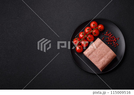 Delicious canned pink ham with salt, spices and herbs Delicious canned pink ham with salt, spices and herbs 115009516