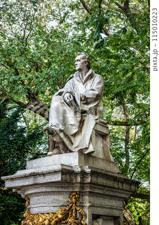Justus Freiherr von Liebig memorial at Maximiliansplatz square of Munich, Germany. 115010223