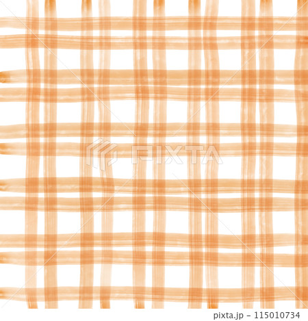 Orange Plaid Hand Drawn Background Overlay 115010734