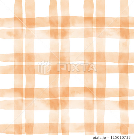 Orange Plaid Hand Drawn Background Overlay 115010735