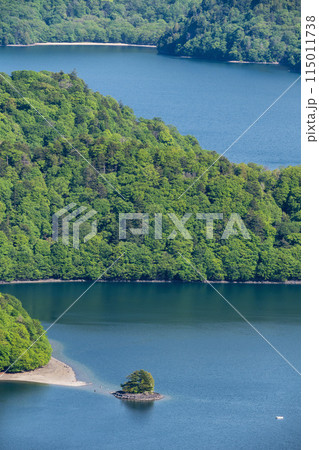栃木県日光市　半月山からの風景 115011738