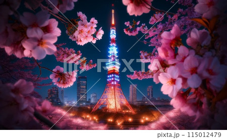 桜と夜景の魔法 115012479