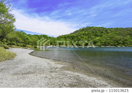 長七郎山と初夏の小沼 長七郎山と初夏の小沼 115013625