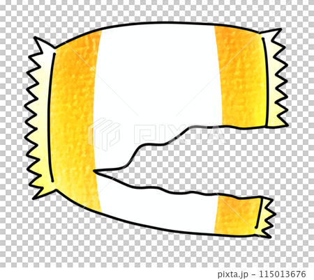 ゆるめシンプルな破った個包装の飴　アナログ風 115013676