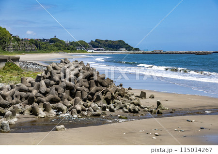 茨城県日立市 鮎川河口の海岸 茨城県日立市 鮎川河口の海岸 115014267