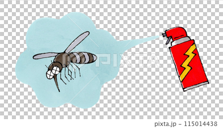 Mosquitoes being sprayed with insecticide 115014438