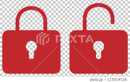 Padlock icon red 115014526
