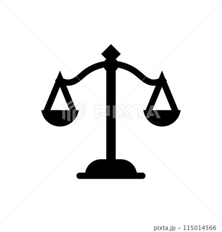 Scale icon silhouette design template isolated illustration 115014566