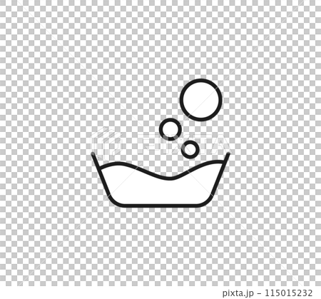 たらいと泡のイラスト 115015232