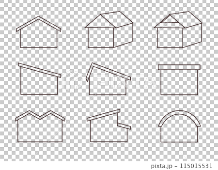 各種屋頂透明的房子 115015531