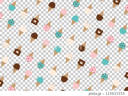 カラフルなアイスクリームの背景素材 115015555