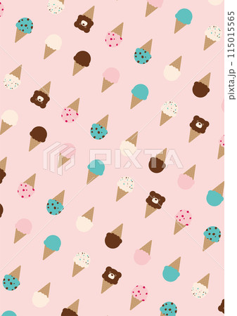 カラフルなアイスクリームの背景素材 115015565