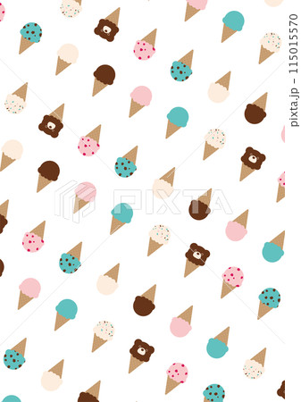 カラフルなアイスクリームの背景素材 115015570