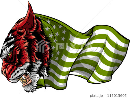 tiger head in detailed style vector illustration design 115015605