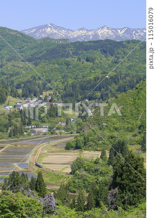 新緑の只見線 115016079