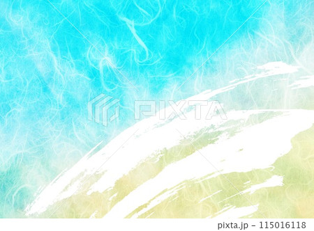 和紙黄色と青のグラデーション 115016118