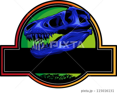 skull of dinosaur tyrannosaurus rex. vector illustration design skull of dinosaur tyrannosaurus rex. vector illustration design 115016131