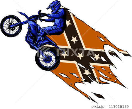 vector motocross rider ride the motocross bike vector motocross rider ride the motocross bike 115016189