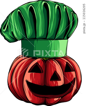 Halloween pumpkin in flat style vector illustration design 115016205