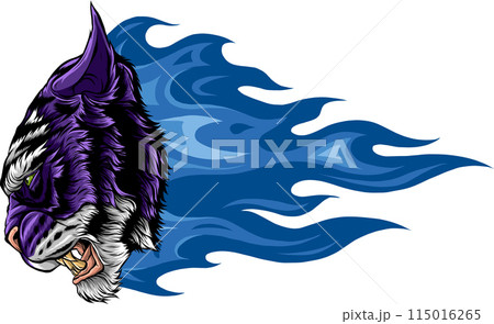 tiger head in detailed style vector illustration design 115016265
