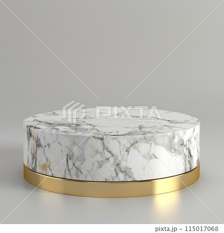Marble table with luxurious golden edging 115017068