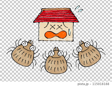 家に集まるダニの集団（嫌がる家） 115018188