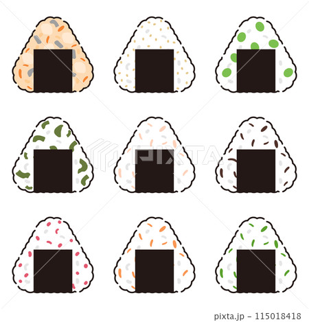 おむすびのイラストセット9 おむすびのイラストセット9 115018418