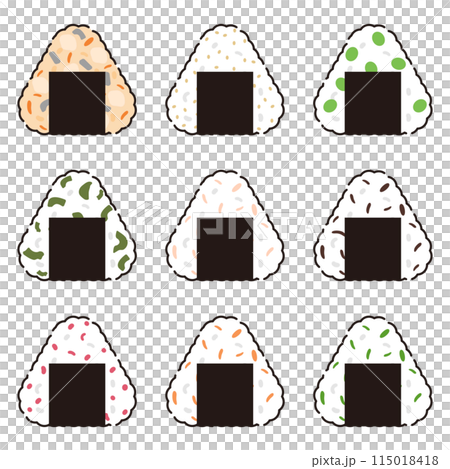 おむすびのイラストセット9 おむすびのイラストセット9 115018418