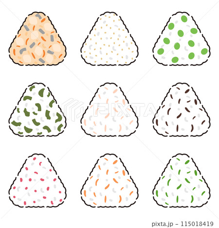 おむすびのイラストセット8 おむすびのイラストセット8 115018419
