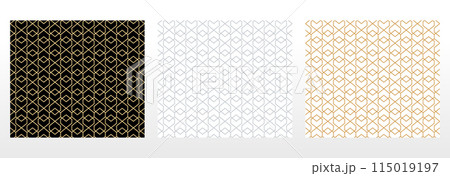 Set of abstract geometric patterns. Seamless vector backgrounds. Colored ornaments Graphic modern patterns Simple lattice graphic design 115019197
