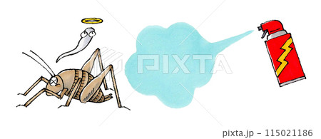 殺虫剤をかけられ死ぬカマドウマ 殺虫剤をかけられ死ぬカマドウマ 115021186