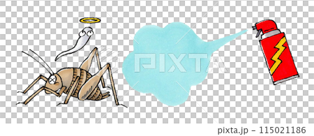 殺虫剤をかけられ死ぬカマドウマ 殺虫剤をかけられ死ぬカマドウマ 115021186