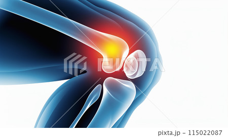 " 膝痛の視覚表現: ルンバー領域での痛みと不快感を具現化したイメージ."<AI生成素材> " 膝痛の視覚表現: ルンバー領域での痛みと不快感を具現化したイメージ."<AI生成素材> 115022087
